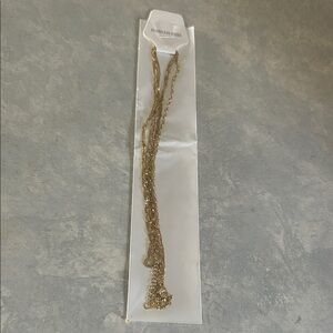 Gold Multi-Strand Stainless Steel Necklace - Elegant Layered Look